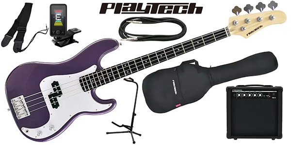 PLAYTECH ( プレイテック ) / PB450 Purple エレキベース 初心者入門セット