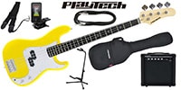 PLAYTECH / PB450 Yellow エレキベース 初心者入門セット