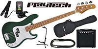 PLAYTECH / PB480 Green エレキベース 初心者入門セット