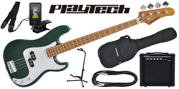 PLAYTECH ( プレイテック ) / PB480 Green エレキベース 初心者入門セット