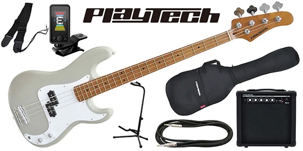 PLAYTECH ( プレイテック ) / PB480 Grey エレキベース 初心者入門セット