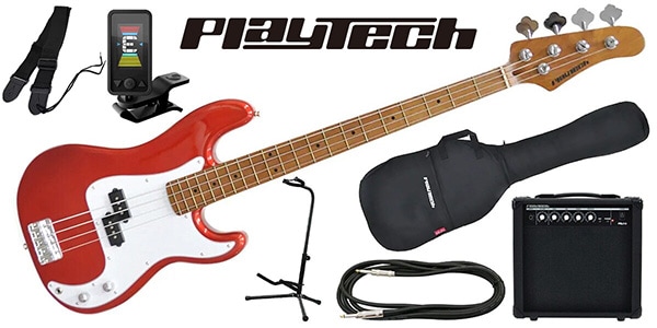 PLAYTECH ( プレイテック ) / PB480 Metallic Red エレキベース 初心者入門セット