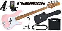PLAYTECH / PB480 Pink エレキベース 初心者入門セット