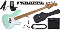 PLAYTECH / PB480 Sonic Blue エレキベース 初心者入門セット