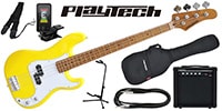 PLAYTECH / PB480 Yellow エレキベース 初心者入門セット