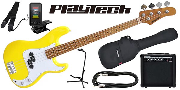 PLAYTECH ( プレイテック ) / PB480 Yellow エレキベース 初心者入門セット
