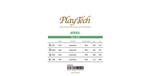 PLAYTECH ( プレイテック )  / PKS100 コントラバス弦 スチール 3/4 セット画像2
