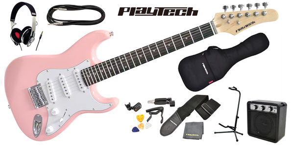 PLAYTECH ( プレイテック ) / ST025 PINK ギター入門セット 3