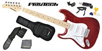 PLAYTECH / ST250LH ギター入門セット Metallic Red Maple