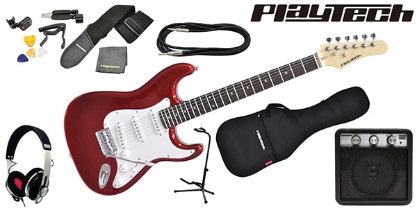 PLAYTECH ( プレイテック ) / ST250 Rose Metalic Red ギター入門セット 3