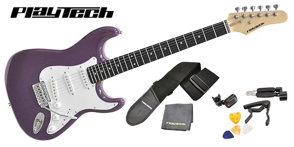 PLAYTECH / ST250 ギター入門セット Rose Purple