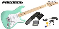 PLAYTECH ST250 ギター入門セットMaple Sonic Blue 送料無料