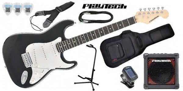 PLAYTECH/ST250ギター入門セット2 Rose Black