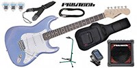 PLAYTECH ST250 ギター入門セット2 Rose Metallic Blue