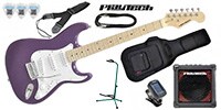 PLAYTECH ST250 ギター入門セット2 Maple Purple