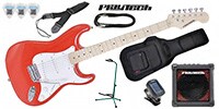 PLAYTECH ST250 ギター入門セット2 Maple Red