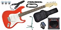 PLAYTECH ST250 ギター入門セット2 Rose Red