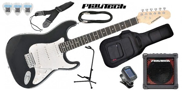 PLAYTECH/ST250 ギター入門セット3 Rose Black