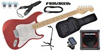 PLAYTECH ST250 ギター入門セット3 Maple Metallic Red