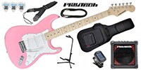 PLAYTECH ST250 ギター入門セット3 Maple Pink