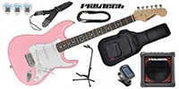 PLAYTECH ST250 ギター入門セット3 Rose Pink