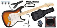 PLAYTECH ST250 ギター入門セット3 Maple Sunburst