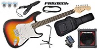 PLAYTECH ST250 ギター入門セット3 Rose Sunburst