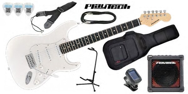 PLAYTECH/ST250 ギター入門セット3 Rose White