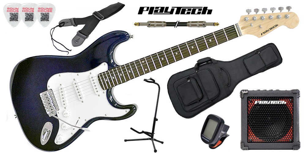 PLAYTECH/ST250 ギター入門セット Rose Dark Blue