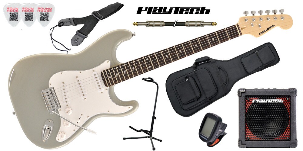 PLAYTECH/ST250 ギター入門セット Rose Grey