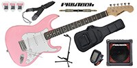 PLAYTECH ST250 ギター入門セット Rose Pink