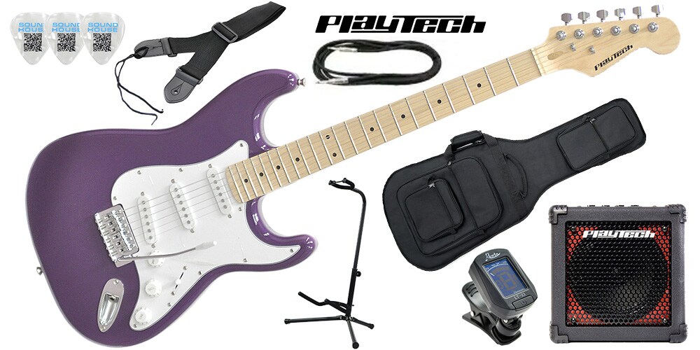 PLAYTECH/ST250 ギター入門セット3 Maple Purple