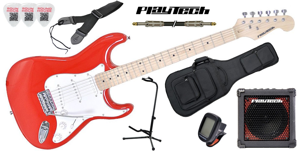 PLAYTECH/ST250 ギター入門セット Maple Red