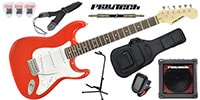 PLAYTECH ST250 ギター入門セット Rose Red