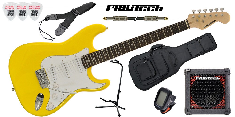 PLAYTECH/ST250 ギター入門セット Rose Yellow