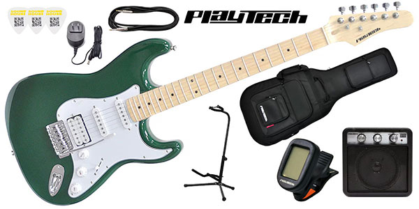 PLAYTECH ( プレイテック )  / ST250SSH ギター入門セット  Maple Green