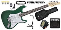 PLAYTECH / ST250SSH ギター入門セット  Rodewood Green