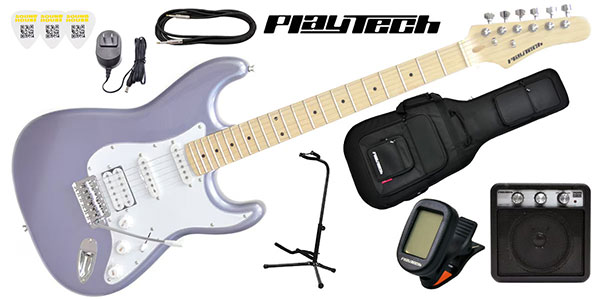 PLAYTECH ( プレイテック )  / ST250SSH ギター入門セット  Maple Metalic Blue