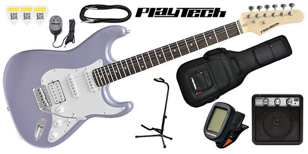 PLAYTECH ( プレイテック )  / ST250SSH ギター入門セット  Rodewood Metalic Blue