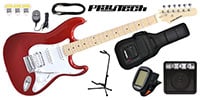 PLAYTECH / ST250SSH ギター入門セット  Maple Metalic Red