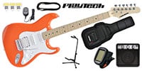 PLAYTECH / ST250SSH ギター入門セット  Maple Orange