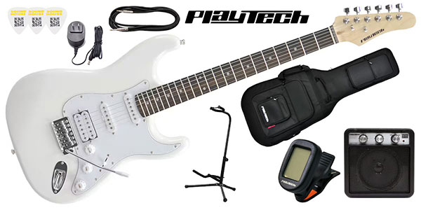 PLAYTECH ( プレイテック ) / ST250SSH ギター入門セット Rodewood White
