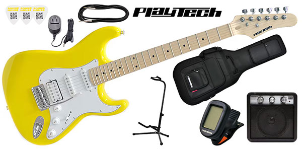 PLAYTECH ( プレイテック )  / ST250SSH ギター入門セット  Maple Yellow