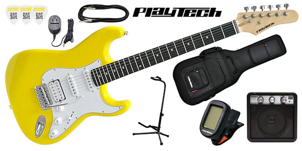 PLAYTECH ( プレイテック )  / ST250SSH ギター入門セット  Rodewood Yellow