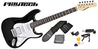 PLAYTECH / ST250SSH ギター入門セット Rose Black