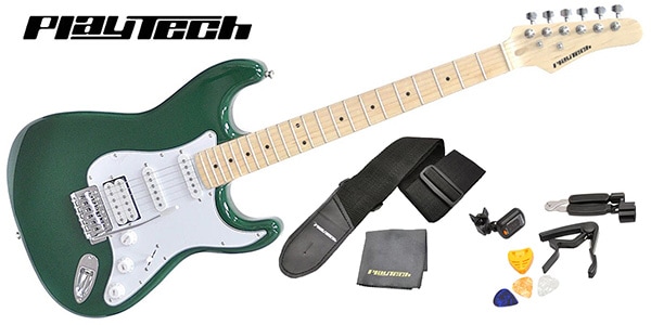 PLAYTECH ( プレイテック )  / ST250SSH ギター入門セット Maple Green