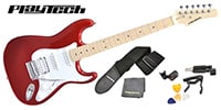PLAYTECH / ST250SSH ギター入門セット Maple Metallic Red
