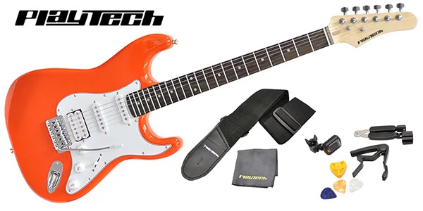 PLAYTECH ( プレイテック )  / ST250SSH ギター入門セット Rose Orange