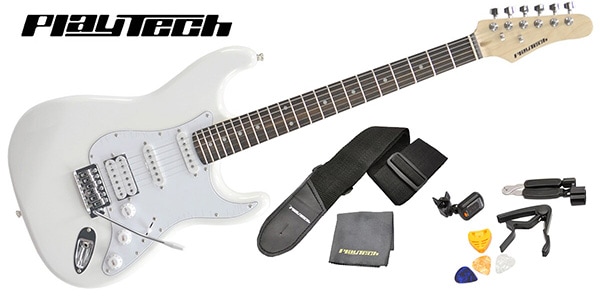 PLAYTECH ( プレイテック )  / ST250SSH ギター入門セット Rose White