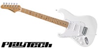 PLAYTECH / ST280 White【カーボナイズド・メイプルネック】 レフティ